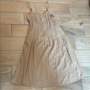 Tan Sleeveless Dress with pockets. Old navy size large